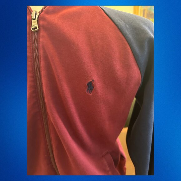 Polo Ralph Lauren Double-Knit Bomber Jacket — Maroon & Navy 🔥🐎 - Picture 12 of 12